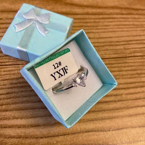 Sterling Silver Heart Shaped Ring & Earring Set 12 - Picture 9 of 16